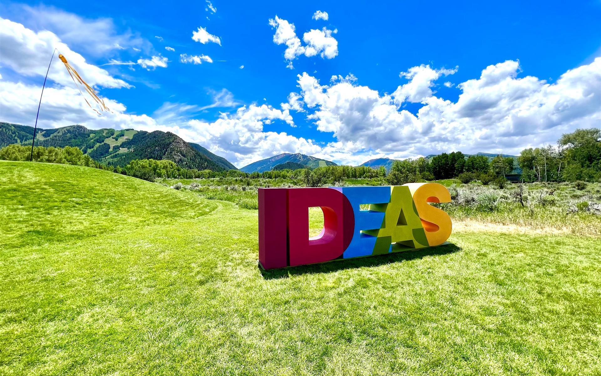 Ideas event sign on resort grounds