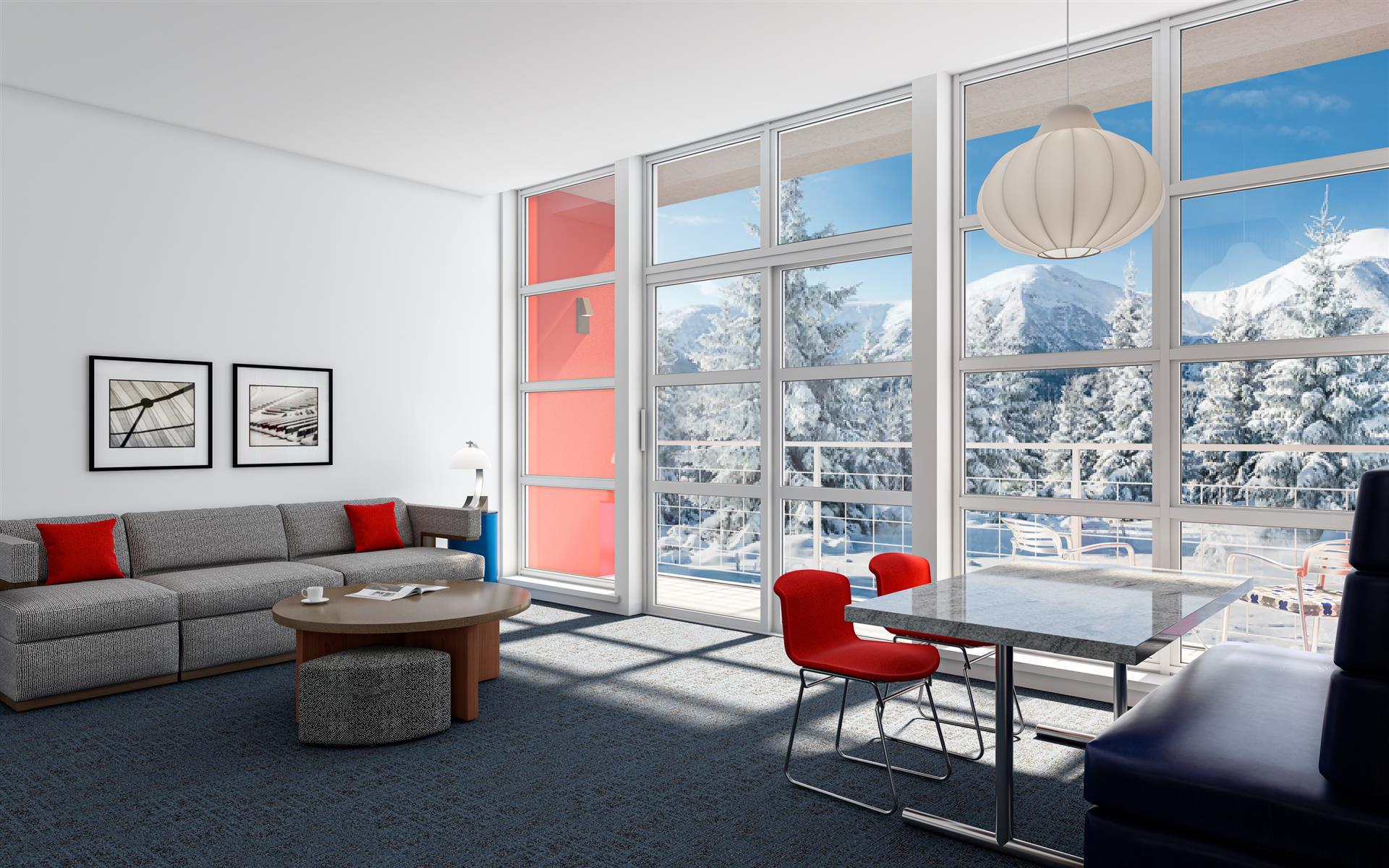 guest room living area