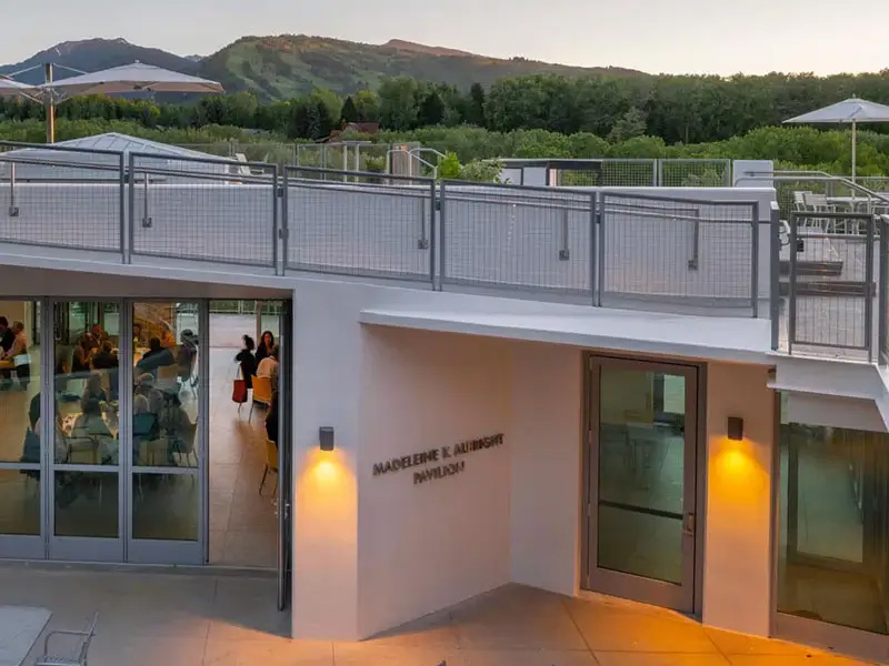 Walter Isaacson Center at dusk